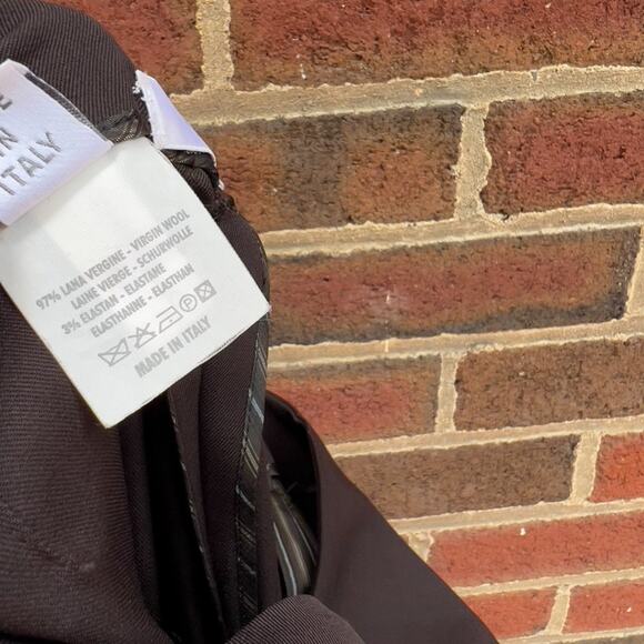 GUNEX Brunello Cuccinelli Everyday Casual Brown Wool Pants Wide Leg Size 4 - Picture 6 of 6